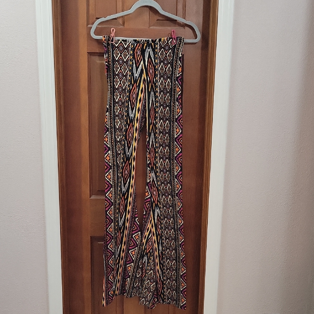 Multicolor Geometric Patterned Pants